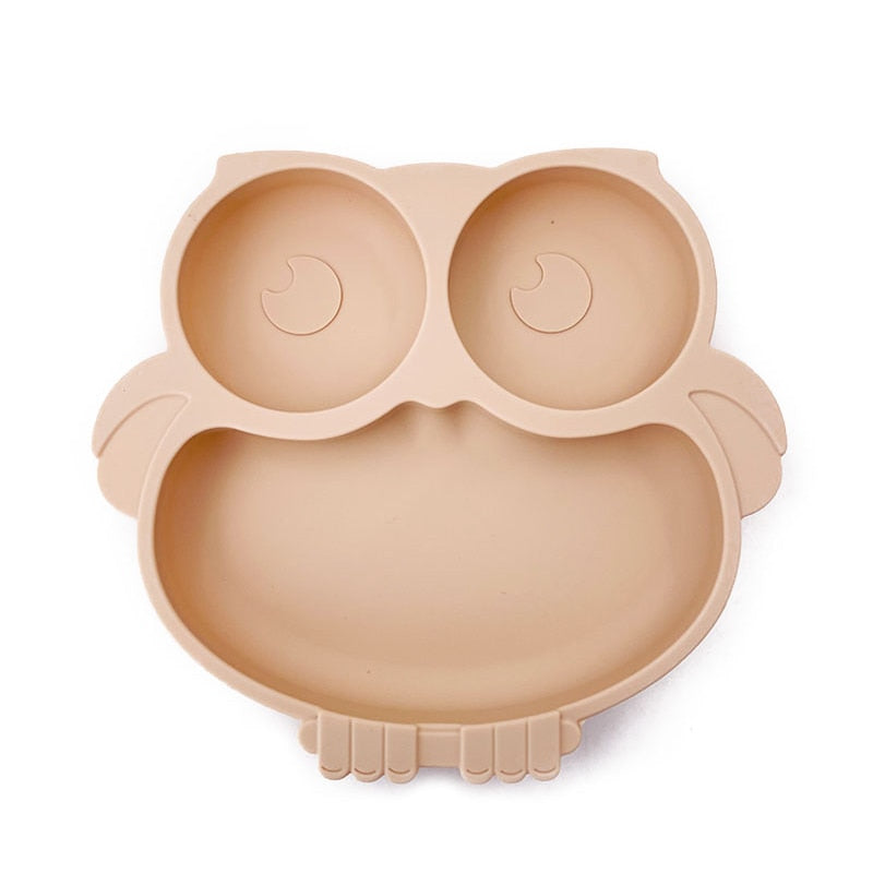Sweet Owl Silicone Dining Plate for Baby